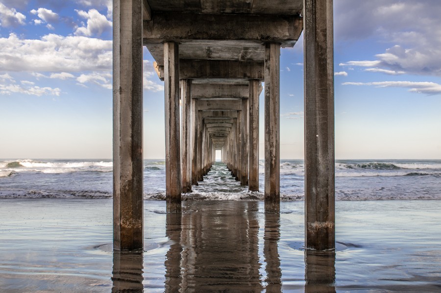 Beneath the Scripps Pier